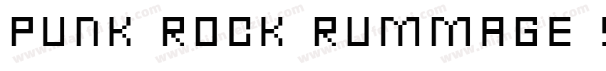 punk rock rummage sale字体转换